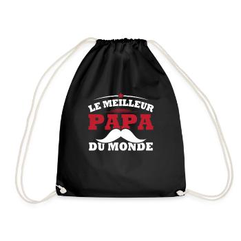 Le meilleur papa du monde personnalisés - Sac de sport léger - noir - Devant