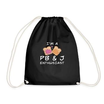 Snack amusant pour les amateurs de beurre de cacahuète et - Sac de sport léger - noir - Devant