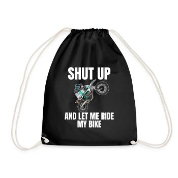 Motocross / Enduro / Freestyle mx / Dirtbike retro - Drawstring Bag - black - Front