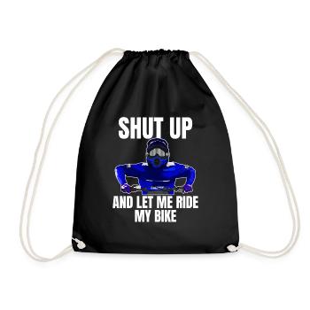 Motocross / Enduro / Freestyle mx / Dirtbike retro - Drawstring Bag - black - Front