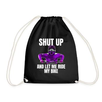 Motocross / Enduro / Freestyle mx / Dirtbike retro - Drawstring Bag - black - Front