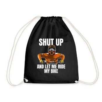 Motocross / Enduro / Freestyle mx / Dirtbike retro - Drawstring Bag - black - Front