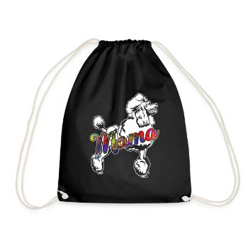 Poodle Poodle Mama - Drawstring Bag - black - Front
