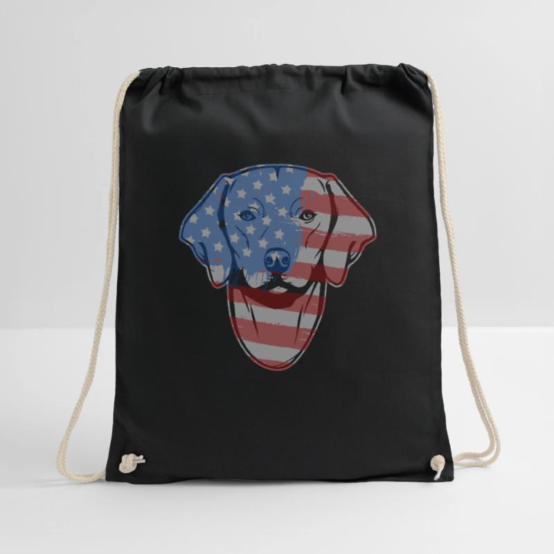 Rhodesian Ridgeback Rhodesian Ridgeback Flag Drawstring Bag