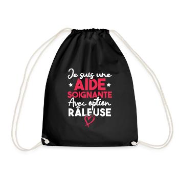 Je suis une aide-soignante avec option râleuse - Sac de sport léger - noir - Devant