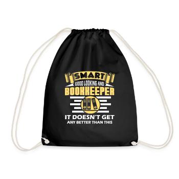 Bookkeeper Smart Good Looking Bookkeeper - Drawstring Bag - black - Front