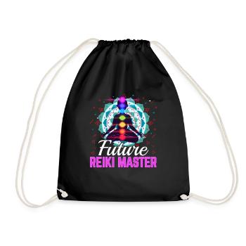 Future Reiki Master Heilkunst - Turnbeutel - Schwarz - Vorne
