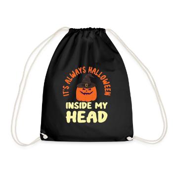 Grusel Halloweenspruch Spruch Halloween - Turnbeutel - Schwarz - Vorne