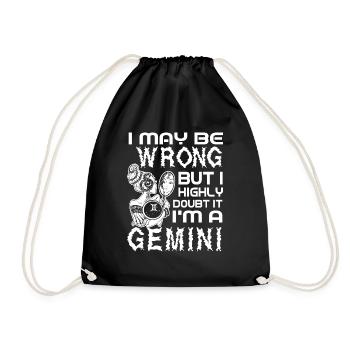 Gemini I'm An Gemini Sign Of Zodiac - Drawstring Bag - black - Front