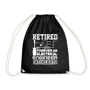 Forever An Electrical Engineer At Heart - Drawstring Bag - black - Front