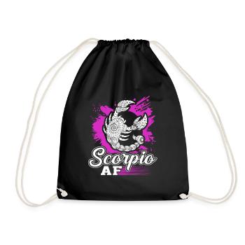 Scorpio Scorpio AF Sign Of Zodiac - Drawstring Bag - black - Front
