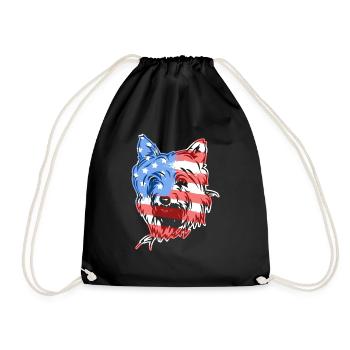 Silky Terrier Silky Terrier Flag - Drawstring Bag - black - Front