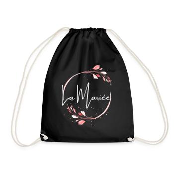 La mariée floral - Sac de sport léger - noir - Devant