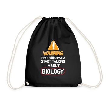 Biologie Lehrer Motiv Naturwissenschaft - Turnbeutel - Schwarz - Vorne