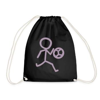 Footballer Minimalist - Drawstring Bag - black - Front