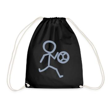Footballer Minimalist - Drawstring Bag - black - Front