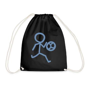 Footballer Minimalist - Drawstring Bag - black - Front