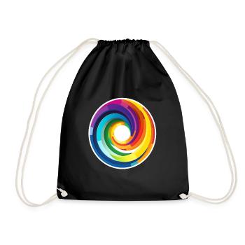 Rain circle - Drawstring Bag - black - Front