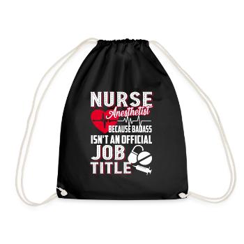 Nurse Anesthetist Nurse Anesthetist Job Title - Drawstring Bag - black - Front