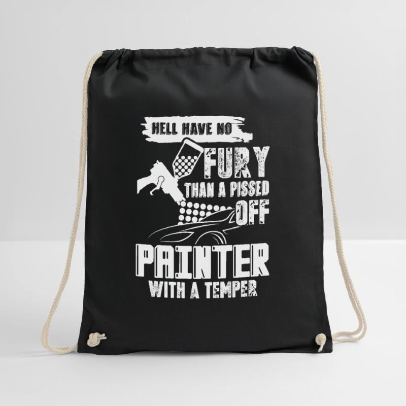 Painter With A Temper Drawstring Bag