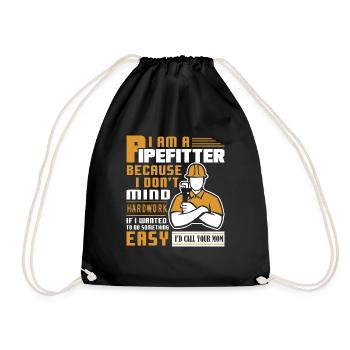 Pipefitter Pipefitter Dont Mind Hard Work - Drawstring Bag - black - Front
