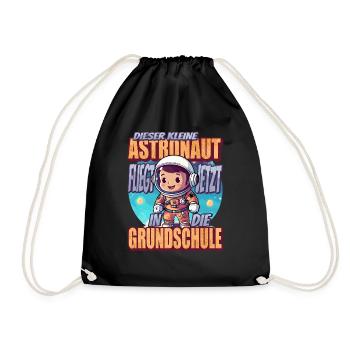 Dieser Kleine Astronaut fliegt jetzt in die - Turnbeutel - Schwarz - Vorne