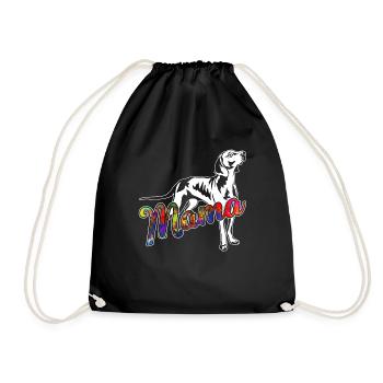 Weimaraner Weimaraner Mama - Drawstring Bag - black - Front