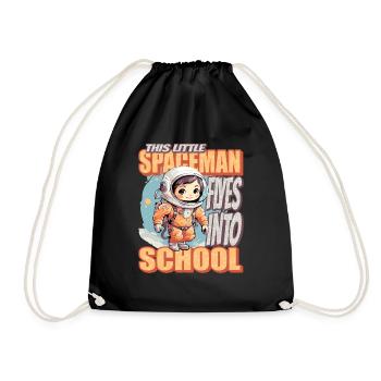 Ce petit astronaute s’envole pour l’école - Sac de sport léger - noir - Devant