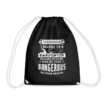 Carpenter I Belong To A Carpenter - Drawstring Bag - black - Front