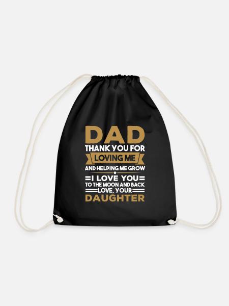 Vater-Tochter-Geschenk - Turnbeutel - Schwarz