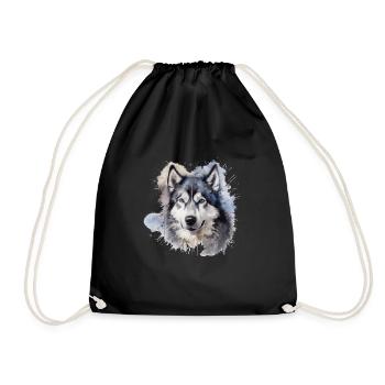 Malamute d’Alaska - Sac de sport léger - noir - Devant