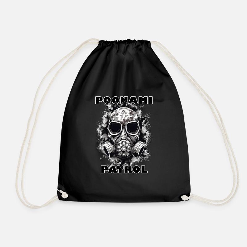 Poonami Patrol - Drawstring Bag - black