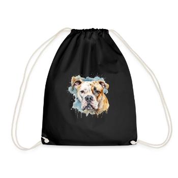 American Bulldog - Turnbeutel - Schwarz - Vorne