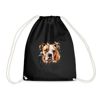 American Bulldog - Turnbeutel - Schwarz - Vorne