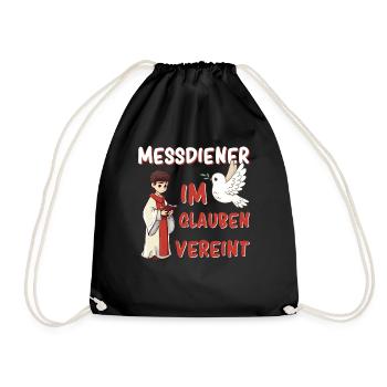 Messdiener Im Glauben Vereint - Turnbeutel - Schwarz - Vorne