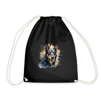 Kelpie australien - Sac de sport léger - noir - Devant