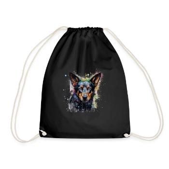 Kelpie australien - Sac de sport léger - noir - Devant