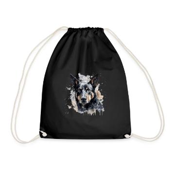 Kelpie australien - Sac de sport léger - noir - Devant