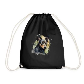Kelpie australien - Sac de sport léger - noir - Devant