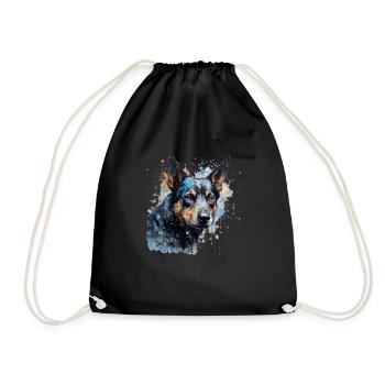 Kelpie australien - Sac de sport léger - noir - Devant