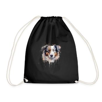 Australian Shepherd - Turnbeutel - Schwarz - Vorne