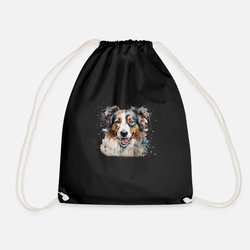 Australian Shepherd - Turnbeutel - Schwarz