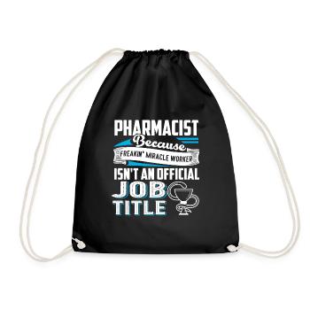 Pharmacist Pharmacist Job Title - Drawstring Bag - black - Front