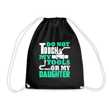 Plumber Plumber Do Not Touch My Tools - Drawstring Bag - black - Front