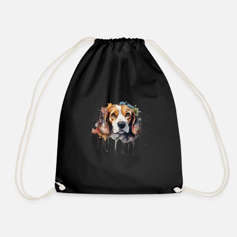 Beagle - Turnbeutel - Schwarz