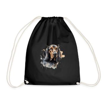 Black and Tan Coonhound - Turnbeutel - Schwarz - Vorne