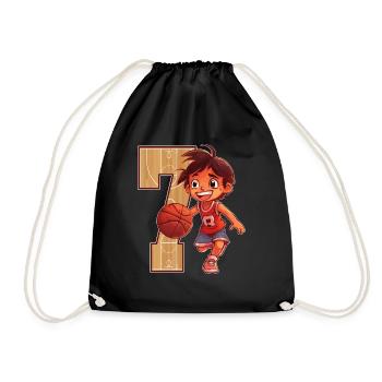Basketball Anniversaire - 7 ans Garçon - 7. - Sac de sport léger - noir - Devant