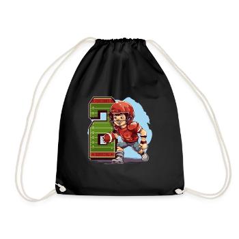 Anniversaire de football américain - 2 ans - Sac de sport léger - noir - Devant