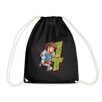 I' Badminton Kid - Badminton - Drawstring Bag - black - Front