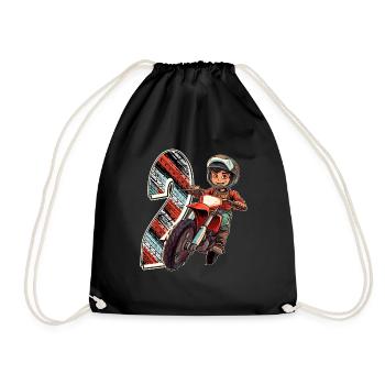 Je suis 2 Motocross Kid - Motocross - Sac de sport léger - noir - Devant